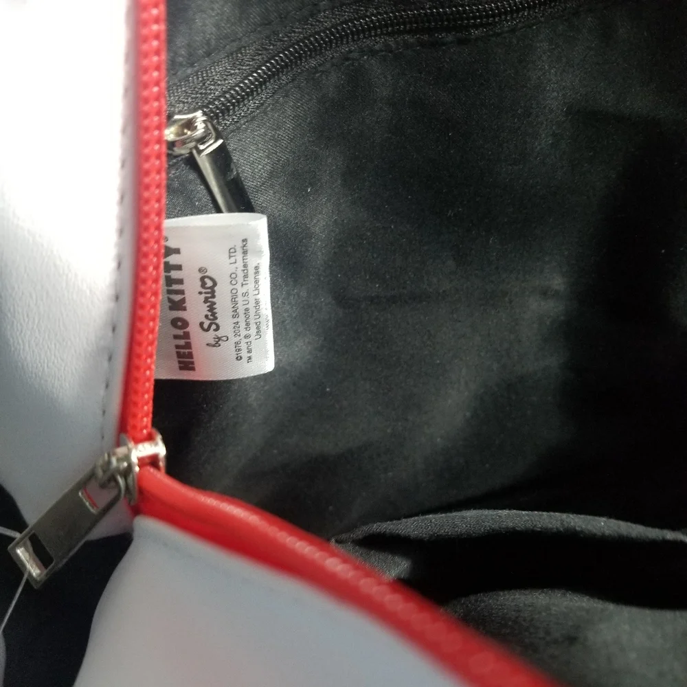 NWT HELLO KITTY WHITE WITH RED PURSE BACKPACK